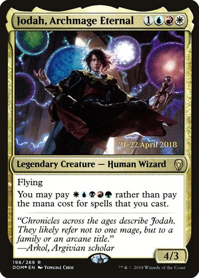 Jodah, Archmage Eternal (Promos: Prerelease Cards) Light Play Foil