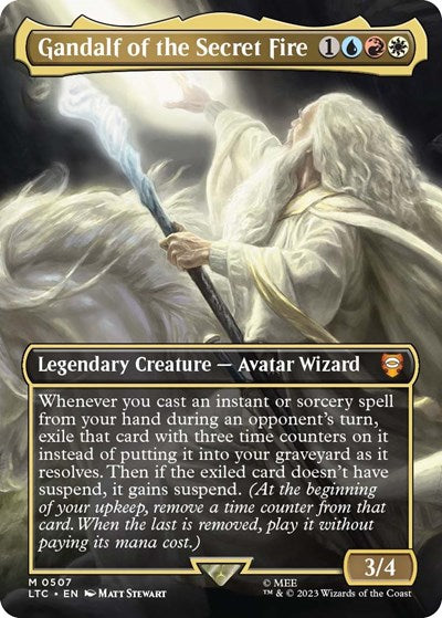 Gandalf of the Secret Fire (Borderless) (Commander: The Lord of the Rings: Tales of Middle-earth) Near Mint Foil