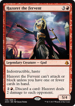 Hazoret the Fervent (Amonkhet) Light Play Foil