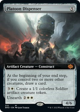 Platoon Dispenser (Extended Art) (The Brothers' War) Light Play Foil