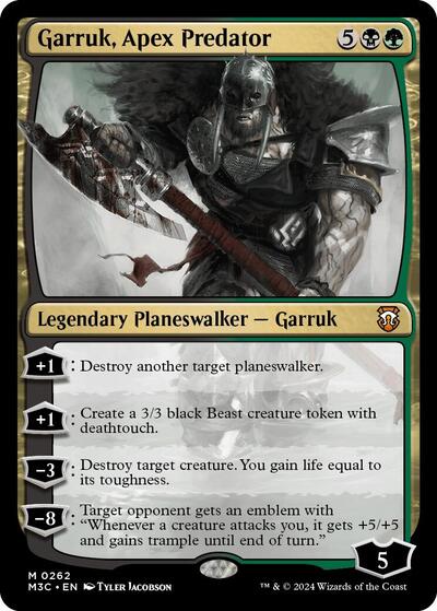 Garruk, Apex Predator (Ripple Foil) (Commander: Modern Horizons 3) Near Mint Foil