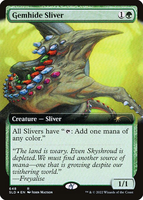 Gemhide Sliver (Extended Art) (Secret Lair) Near Mint Foil