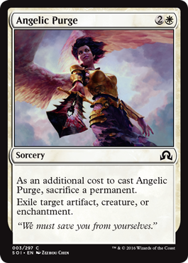 Angelic Purge (Shadows Over Innistrad) Medium Play Foil
