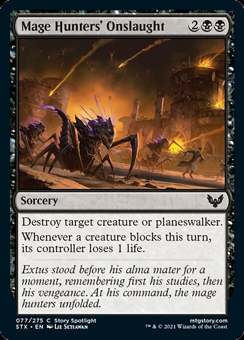 Mage Hunters' Onslaught (Strixhaven) Near Mint Foil