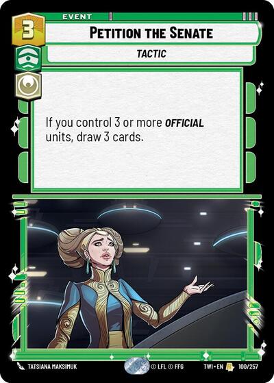 Petition the Senate (Twilight of the Republic) Near Mint Foil