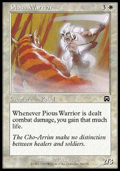 Pious Warrior (Mercadian Masques) Medium Play Foil