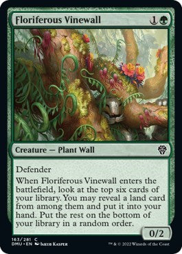 Floriferous Vinewall (Dominaria United) Near Mint Foil