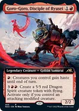 Goro-Goro, Disciple of Ryusei (Extended Art) (Kamigawa: Neon Dynasty) Near Mint Foil