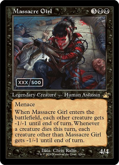 Massacre Girl (Retro Frame) (Serial Numbered) (Ravnica Remastered) Near Mint Foil
