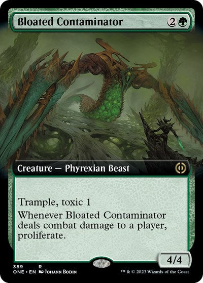 Bloated Contaminator (Extended Art) (Phyrexia: All Will Be One) Damaged / Poor Foil