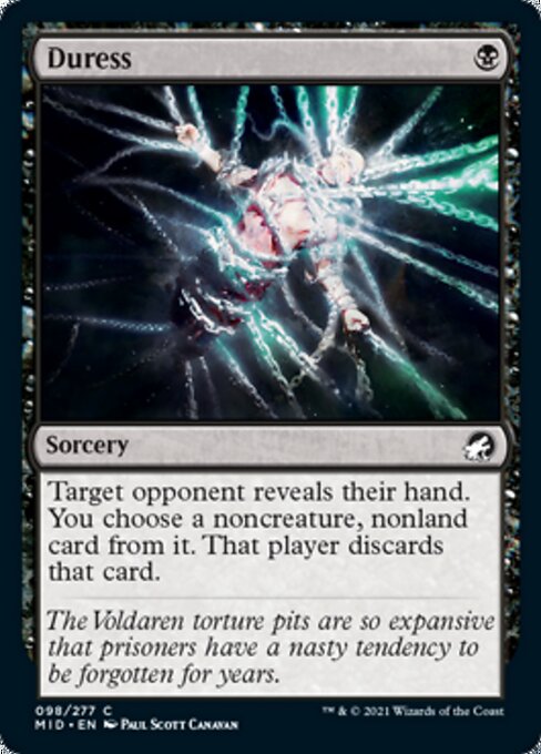 Duress (Innistrad: Midnight Hunt) Heavy Play Foil