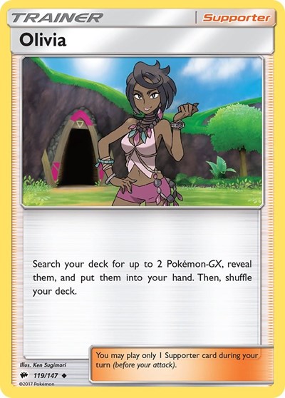 Olivia (SM - Burning Shadows) Light Play Reverse Holofoil