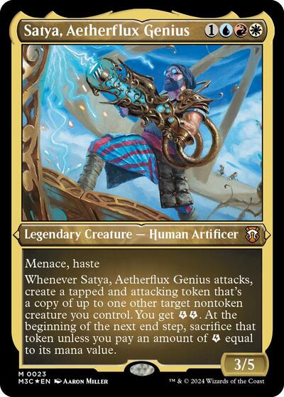 Satya, Aetherflux Genius (Foil Etched) (Commander: Modern Horizons 3) Near Mint Foil