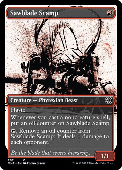 Sawblade Scamp (Showcase) (Phyrexia: All Will Be One) Light Play Foil
