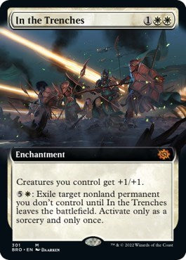 In the Trenches (Extended Art) (The Brothers' War) Light Play Foil