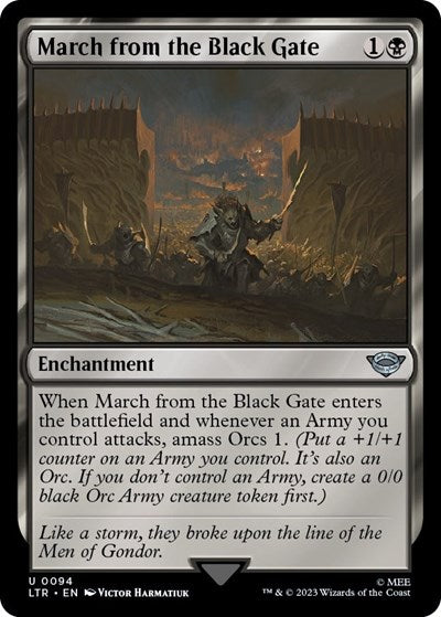 March from the Black Gate (Universes Beyond: The Lord of the Rings: Tales of Middle-earth) Light Play Foil