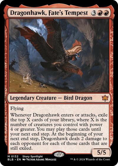 Dragonhawk, Fate's Tempest (Bloomburrow) Near Mint Foil