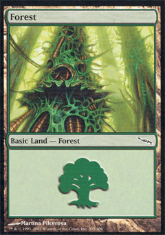 Forest (305) (Mirrodin) Medium Play Foil