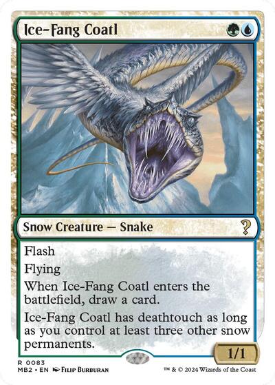 Ice-Fang Coatl (White Border) (Mystery Booster 2) Light Play