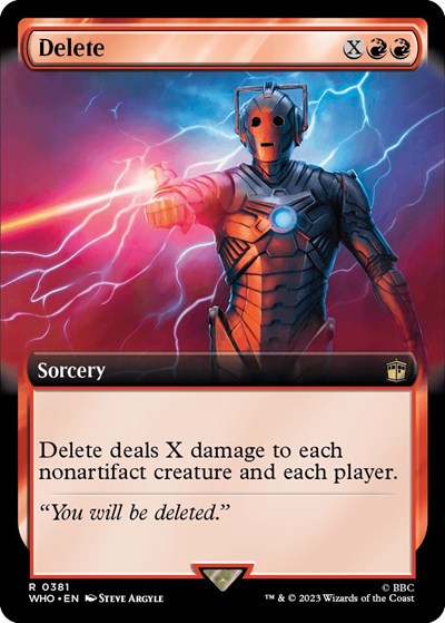 Delete (Extended Art) (Universes Beyond: Doctor Who) Light Play Foil
