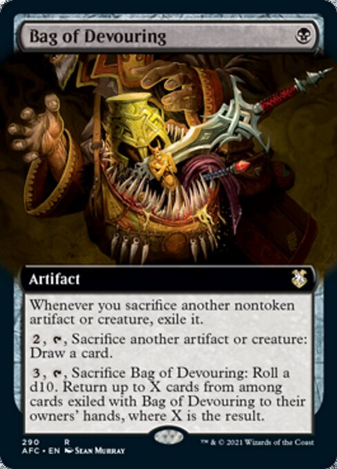 Bag of Devouring (Extended Art) (Commander 2021 Forgotten Realms) Light Play