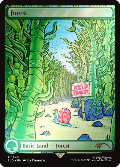 Forest (1943) (Rainbow Foil) (Secret Lair) Light Play Foil