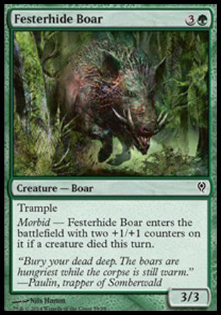 Festerhide Boar (Duel Decks: Jace vs Vraska) Light Play