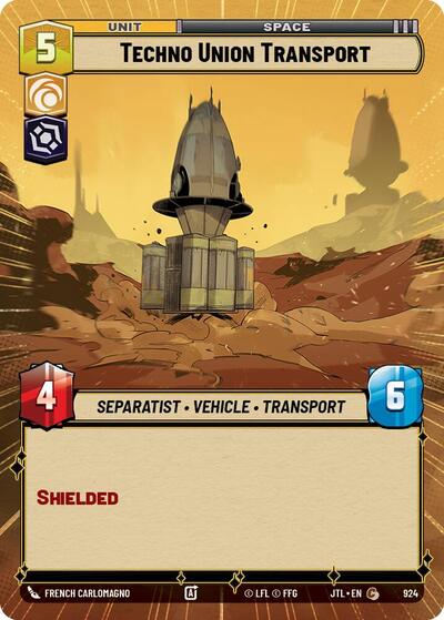 Techno Union Transport (Hyperspace Foil) (Jump to Lightspeed) Near Mint Foil
