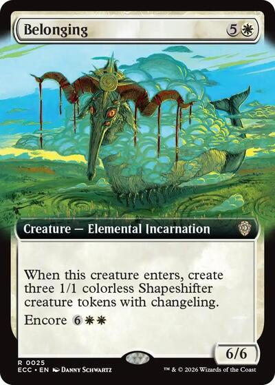Belonging (Extended Art) (Commander: Lorwyn Eclipsed) Light Play