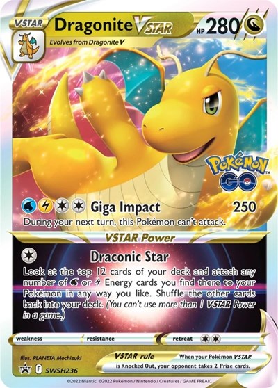 Dragonite VSTAR - SWSH236 (SWSH: Sword & Shield Promo Cards) Light Play Holofoil