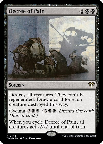 Decree of Pain (Commander Masters) Light Play Foil
