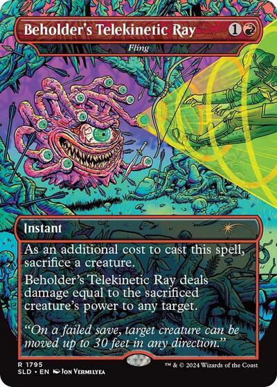 Beholder's Telekinetic Ray - Fling (Secret Lair) Near Mint