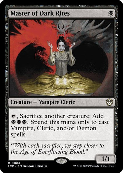 Master of Dark Rites (Commander: The Lost Caverns of Ixalan) Light Play