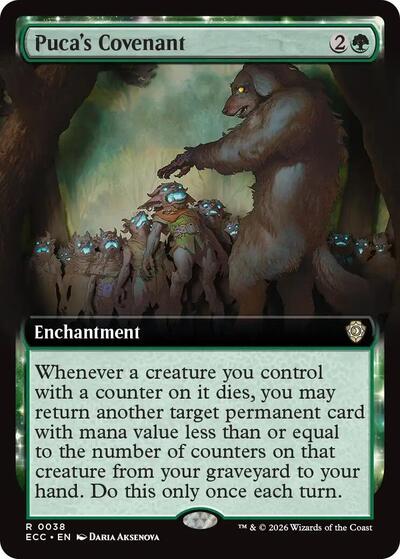 Puca's Covenant (Extended Art) (Commander: Lorwyn Eclipsed) Light Play