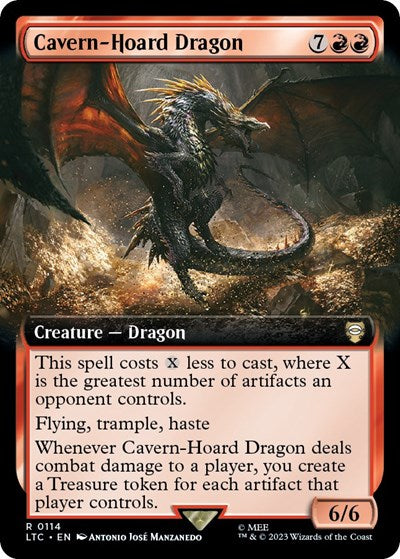 Cavern-Hoard Dragon (Extended Art) (Commander: The Lord of the Rings: Tales of Middle-earth) Light Play