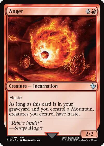 Anger (Surge Foil) (Commander: FINAL FANTASY) Near Mint Foil