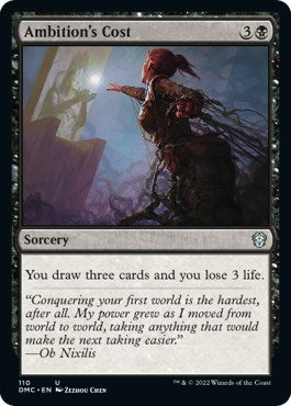 Ambition's Cost (Commander: Dominaria United) Light Play