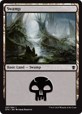 Swamp (257) (Dragons of Tarkir) Light Play Foil