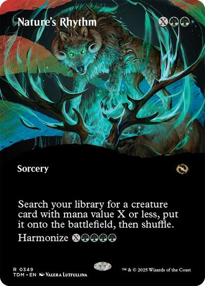 Nature's Rhythm (Borderless) (Tarkir: Dragonstorm) Light Play Foil