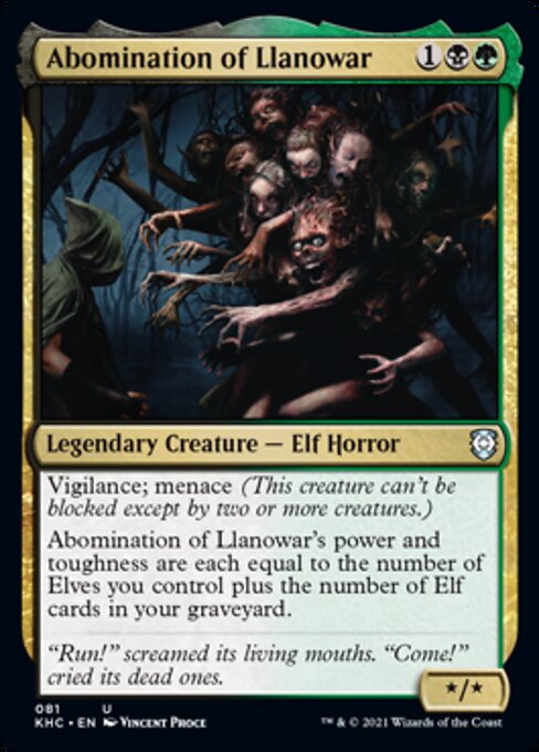 Abomination of Llanowar (Commander 2021 Kaldheim) Medium Play