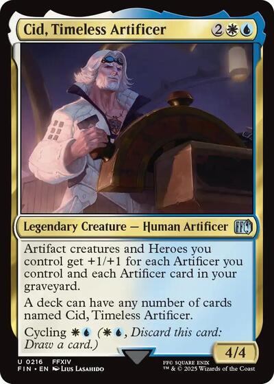 Cid, Timeless Artificer (0216) (Universes Beyond: FINAL FANTASY) Near Mint Foil