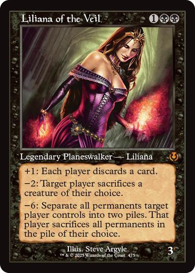 Liliana of the Veil (Retro Frame) (Innistrad Remastered) Light Play