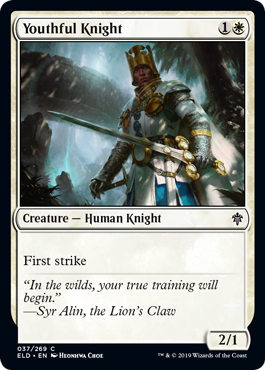 Youthful Knight (Throne of Eldraine) Near Mint Foil