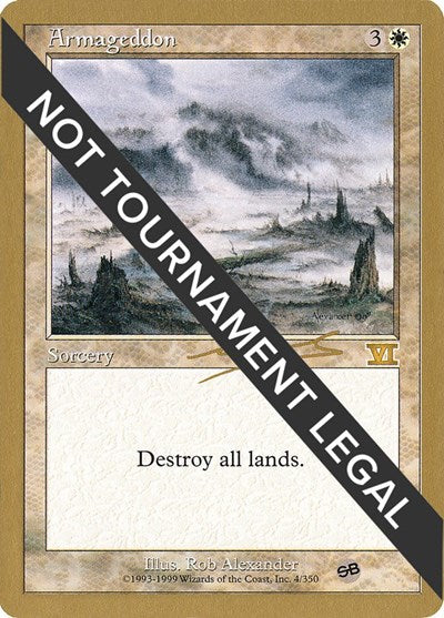 Armageddon - 2000 Nicolas Labarre (6ED) (SB) (World Championship Decks) Near Mint