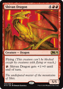 Shivan Dragon (Magic 2019 Core Set) Heavy Play