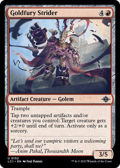 Goldfury Strider (The Lost Caverns of Ixalan) Medium Play