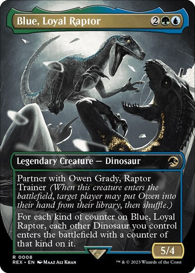 Blue, Loyal Raptor (Borderless) (Universes Beyond: Jurassic World Collection) Near Mint
