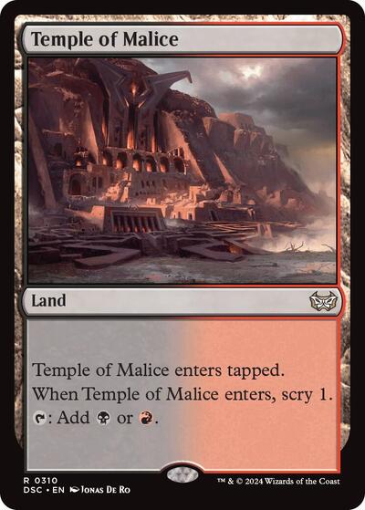 Temple of Malice (Commander: Duskmourn: House of Horror) Light Play