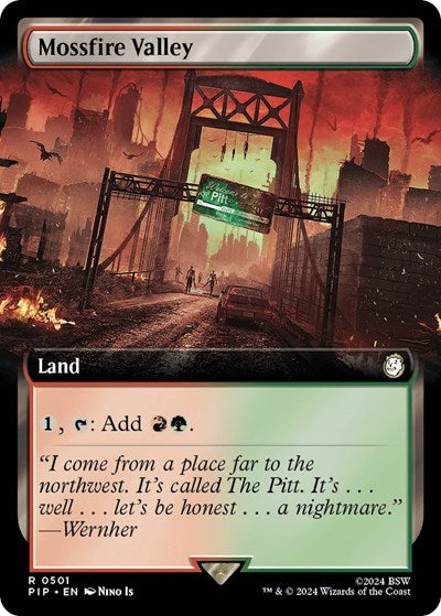 Mossfire Valley (Extended Art) (Universes Beyond: Fallout) Near Mint
