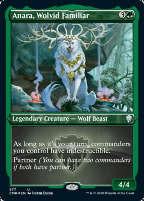 Anara, Wolvid Familiar (Foil Etched) (Commander Legends) Near Mint Foil